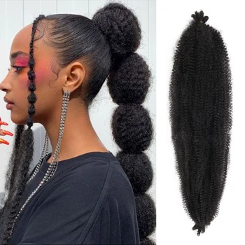 Örgü Saç Yaylı Afro Büküm Tığ Saç Toplu Uzantıları Sahte Örgü Afrika Kadınlar İçin 8 renk örgüler uzantıları