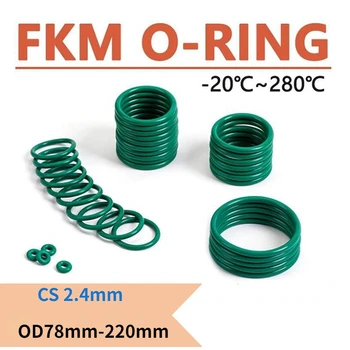 CS 2.4 mm 78mm-220mm 1 Adet Flor Kauçuk O-ring FKM Conta Floro oksijen O Ring Conta Conta Halkası Korozyona Dayanıklı Conta ısı
