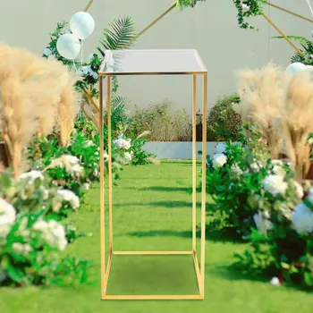 Düğün Sütun Çiçek Ayaklı Ekran Tutucu Zemin Ayağı Standı Düğün Ev Dekor 80CM ABD