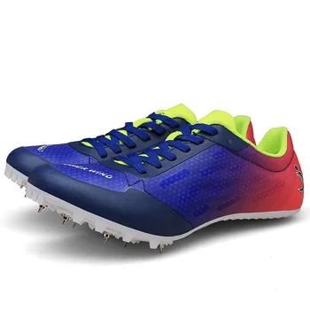 Hafif Atletizm Ayakkabı Erkekler Kadınlar Sivri Çift Koşu spor ayakkabıları Sprint Yarış Maç Atlama Sneakers