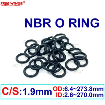 NBR O ring Contası CS1.9mm Kalınlık OD6. 4mm~273.8 mm Yüksek sıcaklık dayanımı, asit ve alkali direnci, korozyon direnci
