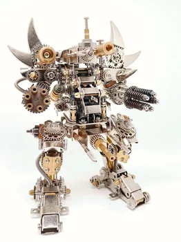 1000 adet + 3D DIY metal montaj kiti 2 ayak manyetik vida montaj mecha robot Toros şiddetli yaratıcı hediye dekorasyon modeli