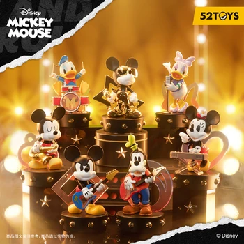 Orijinal Disney Mickey ve Arkadaşları Süperstar Kör Kutu Şekil 100th Yıldönümü Sınırlı Mickey Mouse Donald Ördek Mini Model Oyuncak Hediye
