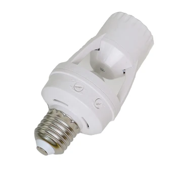 Yeni E27 LED 220V Vidalı Ampul Tutucu LED PIR Kızılötesi Hareket Sensörü Lambası Anahtar Priz Tanımlama E27 Hareket Sensörü
