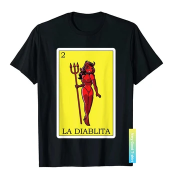 La Diablita Piyango Hediye Meksika Piyango La Diablita T-Shirt Pamuk Aile Tees Tops Moda erkek T Shirt Yaz