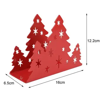 Peçete Tutucu Noel Ağacı Şekilli Peçete Rafı kağıt peçete havlu tutacağı için masa süsü Hollow-out Pürüzsüz Kenar Tasarımı