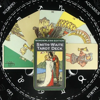 Altın Kenarlı Smith-Waite Tarot Destesi-Entelektüel Gelişim ve Eğlence için Yüzyıllık Oyun Toplama Kartları