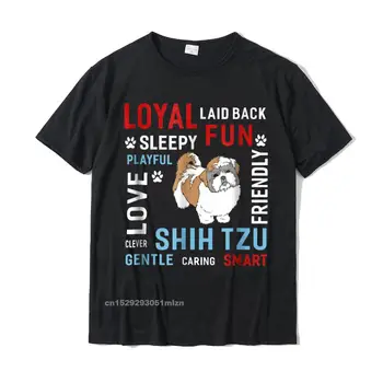 Aşk Nazik Akıllı Zeki Shih Tzu Köpek Kadın Erkek T-Shirt Rife Erkek Tişörtleri pamuklu üst giyim ve Tee Eğlence