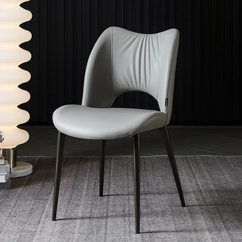 Iskandinav Metal yemek sandalyeleri Modern Lüks Ofis İtalyan yemek sandalyeleri Minimalist Tasarımcı Silla Comedor Ev Mobilyaları GXR46XP