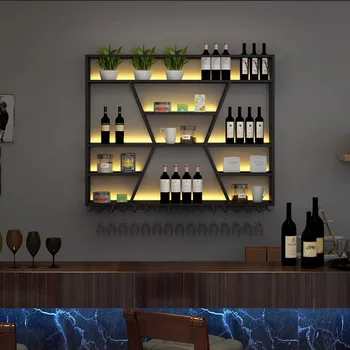 Ticari Mahzeni Şarap Dolapları Modern Benzersiz Duvara Monte Metal Bar Dolabı Perakende Ekran Armario Para Vinos Ev Mobilyaları