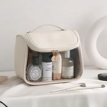 Seyahat Organizatör Kozmetik Durumda Fermuarlı Çanta Su Geçirmez saklama çantası makyaj çantası Asılı Kozmetik Çantaları Şeffaf Makyaj Çantası