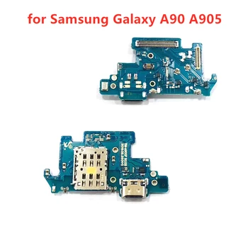 samsung Galaxy A90 A905 USB şarj Portu dock konektör PCB kartı Şerit Flex Kablo şarj portu Bileşen Değiştirme