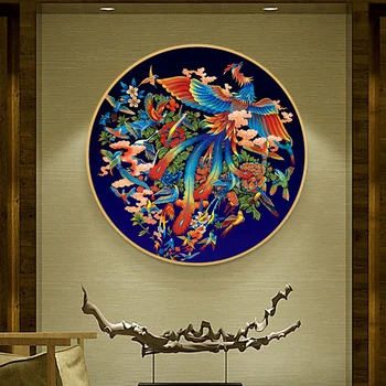 11CT Nakış Dıy Phoenix Desenler Kitleri Çin Çapraz Dikiş İpliği İğne Setleri pamuk ipliği dekor boyama Odası için