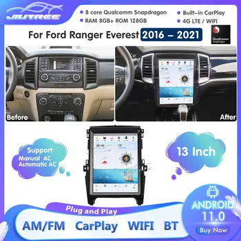 Araba Radyo Android 11 Multimedya Oynatıcı Ford Ranger Everest 2016 - 2021 İçin Dokunmatik Ekran GPS Navigasyon Araba Oto Stereo Kafa Ünitesi
