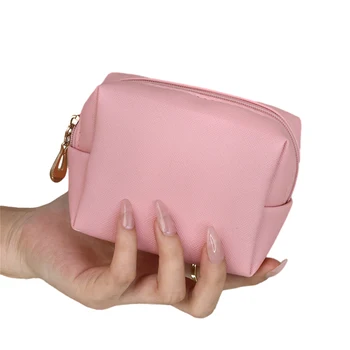 Küçük Makyaj Çantası Su Geçirmez PU deri kozmetik çantası Mini makyaj fermuarlı çanta Kadın Kızlar için
