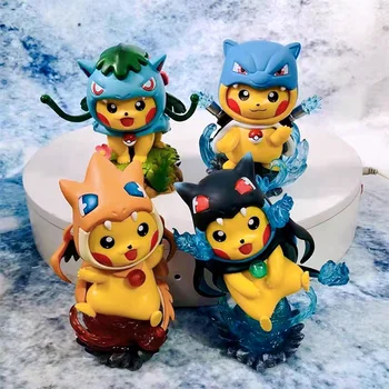GK YUMURTA PEYNİR Pikachu pokemon Charizard Bulbasaur Blastoise aksiyon Anime Figürü Dekorasyon oyuncak koleksiyonu hatıra doğum günü hediyesi