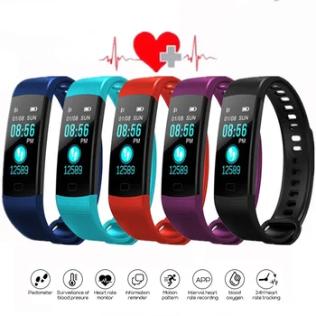 Y5 akıllı bilezik Saatler Spor Spor İzci Kalp Hızı Kan Basıncı Bileklik Su Geçirmez akıllı bilezik IOS Android İçin