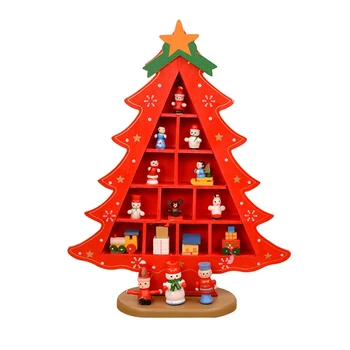 1 Adet DIY Ahşap Noel Ağaçları Pencere Dükkanı Alışveriş Merkezi kalem teşhir rafı Sahne Süsleme noel hediyesi