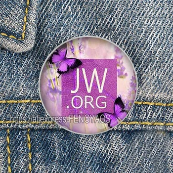 JW.ORG Broş cam dışbükey rozet Pin broş kadınlar için hediyeler için Hıristiyan