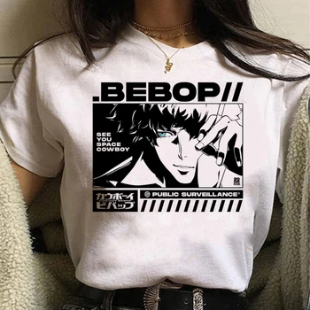 Kovboy Bebop Tee kadın anime tasarımcı tshirt kız Japon giyim