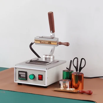 90ZM Sayısal Sıcaklık Kağıt Torba kitap kapağı ısı basın makinesi Mektubu Desen sıcak markalama makinesi özel Logo