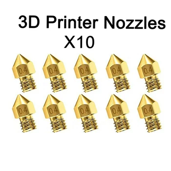 10 ADET 3D Yazıcı Memesi Aksesuarları MK8 1.75 / 0.4 mm CR-10 Ender 3 Proses Mühendisliği Ekipmanları Sivri Pirinç Meme