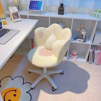 Yatak odası Makyaj bilgisayar sandalyesi Ev Ofis 360° Döner İskandinav Sandalye Küpeşte Arka Masa Sandalye Yurt Fauteuil Tasarım Mobilya