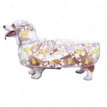 Sevimli Köpek Giysileri Corgi Teddy Golden Retriever Pet Şeffaf Yağmurluk Pelerin Yeni Pet Malzemeleri