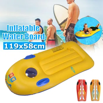 119x58cm Şişme Sörf Tahtası Çocuk su oyuncakları çocuk sörf tahtası Havuzu Plaj Su Sporları Sörf Yüzme Yüzen Yatak Pedi