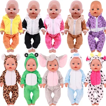 Kawaii Sevimli Hayvan Pijama, 18 İnç Ve 43 Cm Bebek Giyim, Aksesuarları, Bebek Giyim, yeni Nesil Doğum Günü Kız DIY Oyuncak Hediyeler