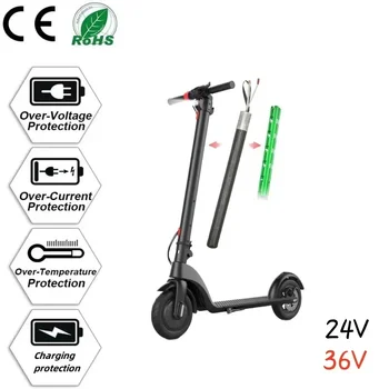 36V / 24V Karbon fiber elektrikli scooter pil 10000mAh ultra büyük kapasiteli Lityum iyon şarj edilebilir piller