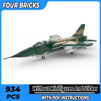 Moc yapı tuğlaları Askeri Model F-105G Vahşi Çakal Fighter Teknoloji Modüler Blokları Hediyeler Noel Oyuncaklar DIY Setleri Montaj