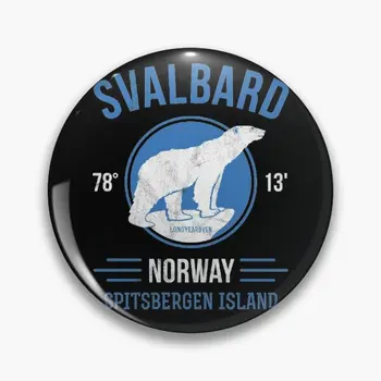 Svalbard kutup Ayısı Longyearbyen Norwa Yumuşak Düğme Pin Sevgilisi Şapka Karikatür Yaka Sevimli Yaka Pin Metal Moda Kadınlar Komik Broş