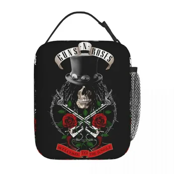 Guns N Roses Gitarist Slash Termal Yalıtımlı Öğle Yemeği Çantaları Okul Hoş Geldiniz Orman yemek kutusu Soğutucu termal yiyecek kutusu