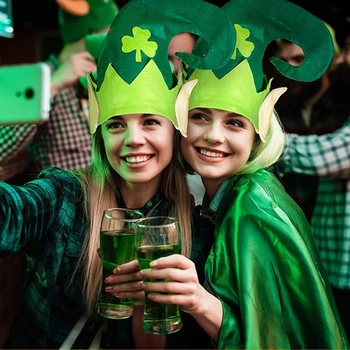 Güzel İrlandalı Patricks şapka cilt dostu şapka karnaval parti şapka yetişkin için