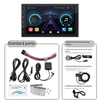 7 inç S-072A Kablosuz Carplay Android GPS BT Navi Araba Radyo 2 + 32G HD GPS Autoradio Araba Multimedya Oynatıcı