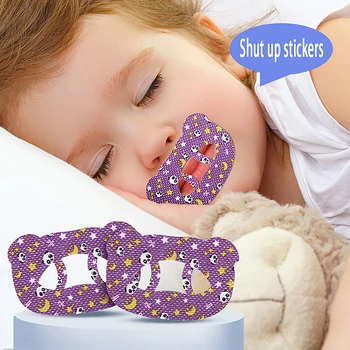 30 Adet / paket Anti-Horlama Çıkartmalar Çocuklar İçin Gece Uyku Dudak Burun Solunum Geliştirmek Yama Ağız Düzeltme Etiket Bantları
