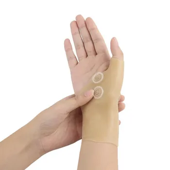 El artrit ağrı kesici için silikon başparmak eldiven destek Düzeltici