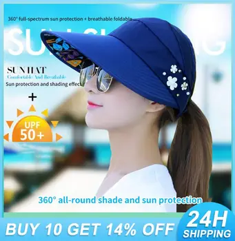 Rahat UV - anti güneş koruma şapkası Çift Kullanımlı Katlanabilir güneş şapkası Kadınlar İçin Plaj Rahat Nefes Geniş Ağız Kova Kapakları