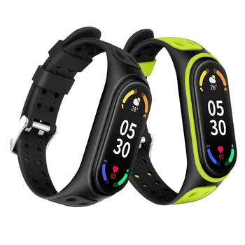 Spor Kayış Mi Band için 7 6 5 Bilezik Kemer Silikon Watchband Değiştirme Smartwatch Bilezik Xiaomi Mi Band için 3 4 5 6 kayış