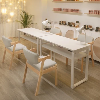 Basit Modern tırnak masası Beyaz Özel Salon Japon manikür masası İskandinav İskandinav Mesa Manicura Profesyonel Mobilya HD50ZJ
