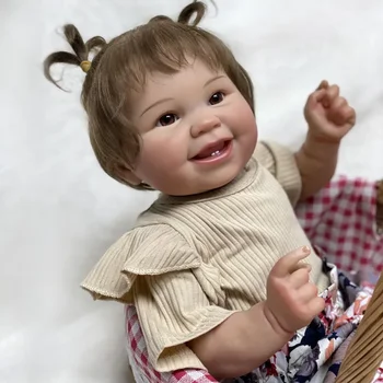 21 inç Reborn Bebe Bebekler Gerçekçi Yenidoğan Bebek Oyuncak Çocuklar için Boneca Renascida Brinquedo Para Crianças Muñeca Reborn Bebe