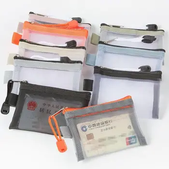 Saklama Torbaları Organizatör Çantası Örgü Kozmetik Çantası KİMLİK Kredi kart tutucu Örgü Saklama torbaları Mini Fermuarlı Kese Küçük bozuk para cüzdanı