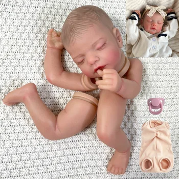 19 İnç Zaten Boyalı Yeniden Doğmuş Bebek Parçaları Sam Gerçekçi Bebek 3D Boyalı Cilt Görünür Damarlar ile El Yapımı Kalıp Bez Vücut Dahil