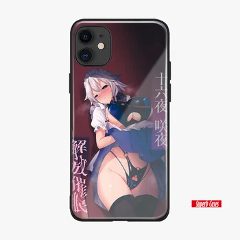 Seksi japon anime karikatür kız yumuşak silikon iPhone 6 6s 7 8 Artı X Xr Xs 11 12 13 Pro Max Mini cam telefon kılıfı kapak