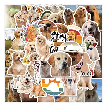 50 adet Köpek Golden Retriever Çıkartmalar Bavul Günlüğü Karalama Defteri Kırtasiye Sevimli Etiket Zanaat Malzemeleri Scrapbooking Malzeme