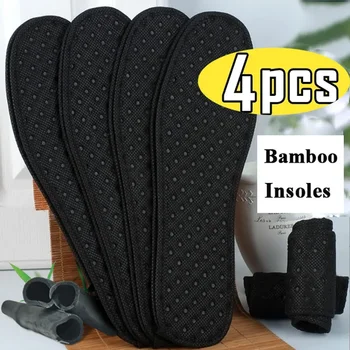 2 Pairs Bambu Kömür Deodorant Örgü nefes alabilen ter emici Ayakkabı Pedleri Erkekler Koşu spor ayakkabı Eklemek Deodorant Tabanlık