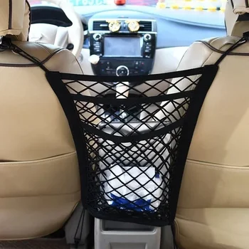 Araba Depolama Net Çanta Koltuklar Arasında Araba Styling saklama çantası Elastik Örgü Net Organizatör Oto Aksesuarları