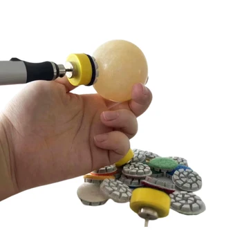 25mm Mini Elmas Parlatma Pedleri Mermer Granit Taş Taşlama İnce Parlatma Esnek Reçine Zımpara Diski Kendinden yapışkanlı