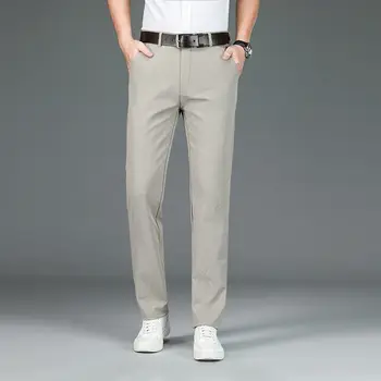 Yeni Iş günlük giysi Pantolon Erkekler Katı Moda Düz Ofis Resmi Pantolon Erkek Katı Klasik Tarzı Takım Elbise Uzun Pantolon C93